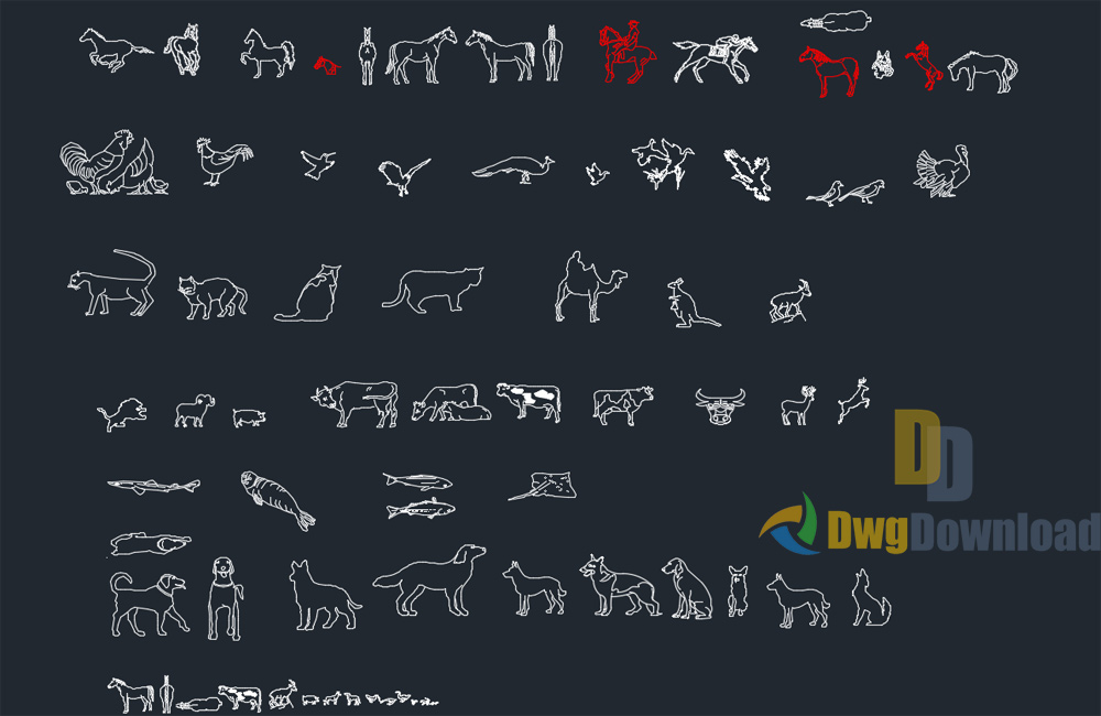 cad blocks, animals dwg blocks, animals cad blocks about  categories of animal,cad-blocks 