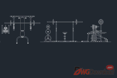 Bench Press Equipment Cad