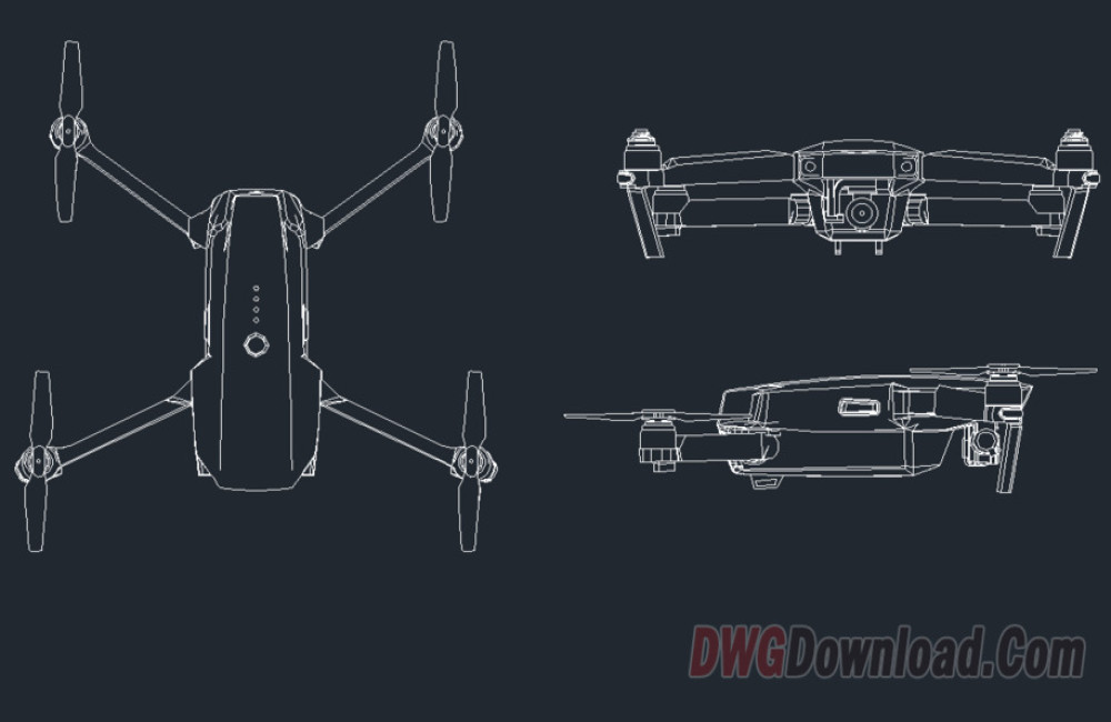 Drone Quadcopter Cad File