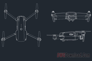 Drone Quadcopter Cad File