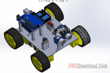 Arduino Robot Car Solidworks Model