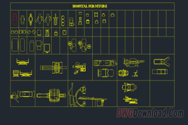 Hospital Furniture Cad Block Set
