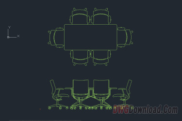 Meeting Room Table Cad Block