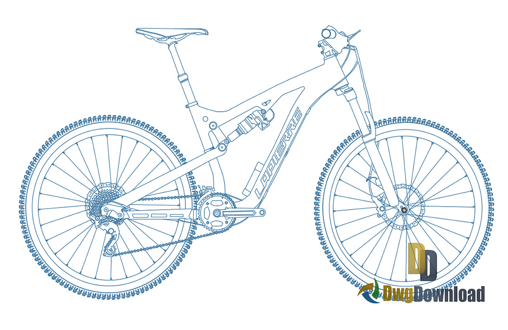 bicycles cads blocks, bicycles dwg blocks, bicycles dwg, bike dwg, mountain bike Dwg about  categories of vehicles 