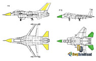 F15 F16 Fighter Dwg Download