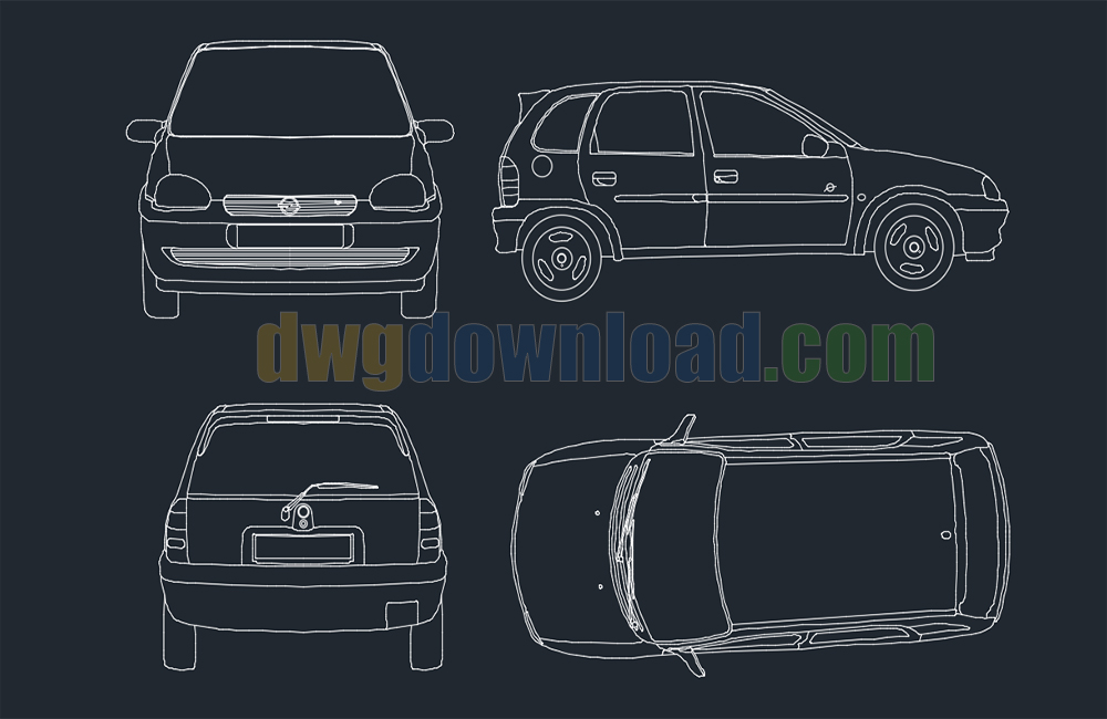 car dwg, Opel Corsa Dwg about  categories of vehicles 