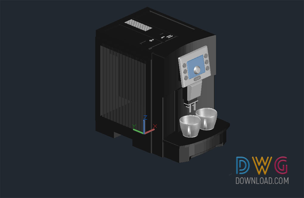 coffee machine 3d dwg, kitchen appliances cad blocks, 3D dwg drawing about  categories of 3D-Model,miscellaneous 