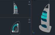 Burj Al Arab 3D Cad Drawing
