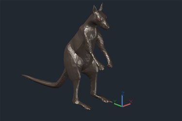 Kangaroo 3D Dwg Drawing