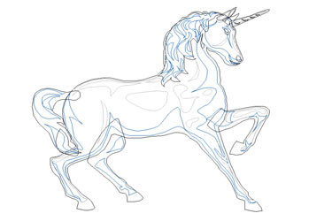 Unicorn Horse Dwg