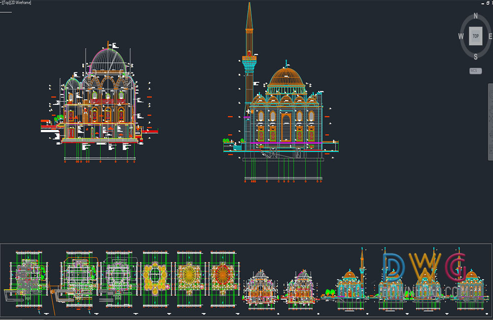mosque detail dwg, mosque dwg, architectural detail dwg about  categories of architecture,mosque-museum 