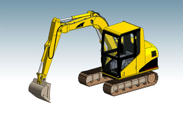 Excavator Revit 3D Model