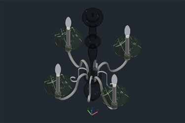 Candlestick  3D Autocad Drawing
