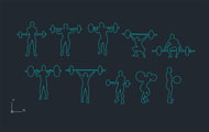 People Silhouettes Weightlifters