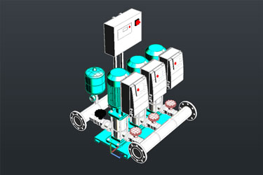 Synchronızed Pump 3D Dwg