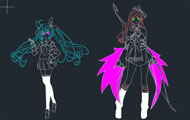 Anime Girls Hentai Dwg Drawing