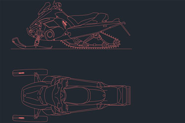 Snowmobile Dwg Drawing