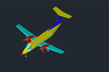 Private Jet Dwg Drawing