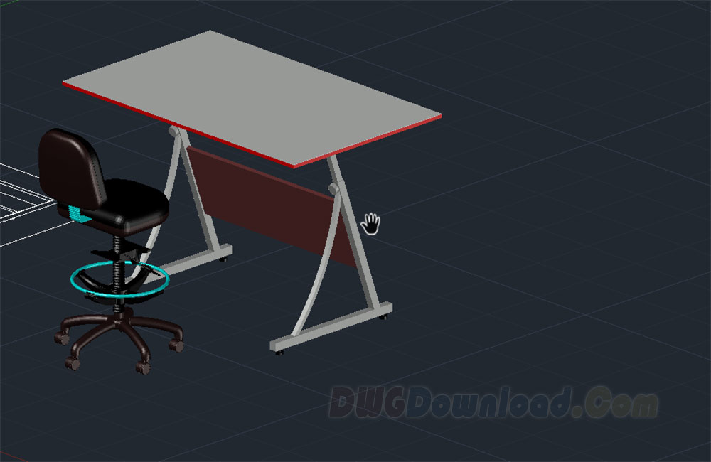 pedestal stool 3d dwg, stool dwg, 3D dwg drawing, 3d about  categories of 3D-Model,furniture,miscellaneous 