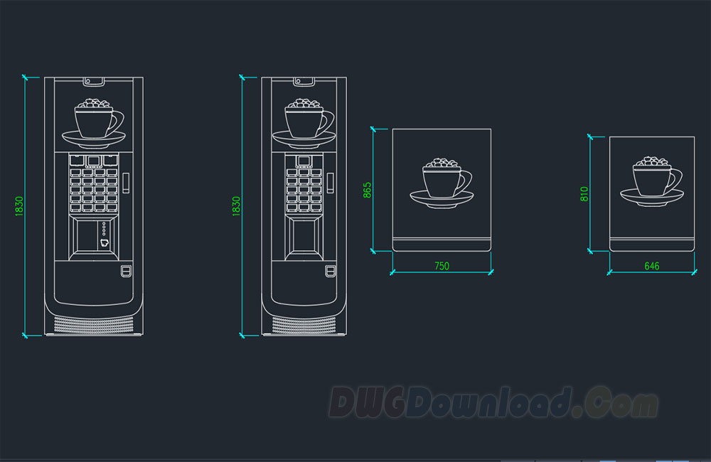cad blocks, vending machine dwg about  categories of cad-blocks,miscellaneous 