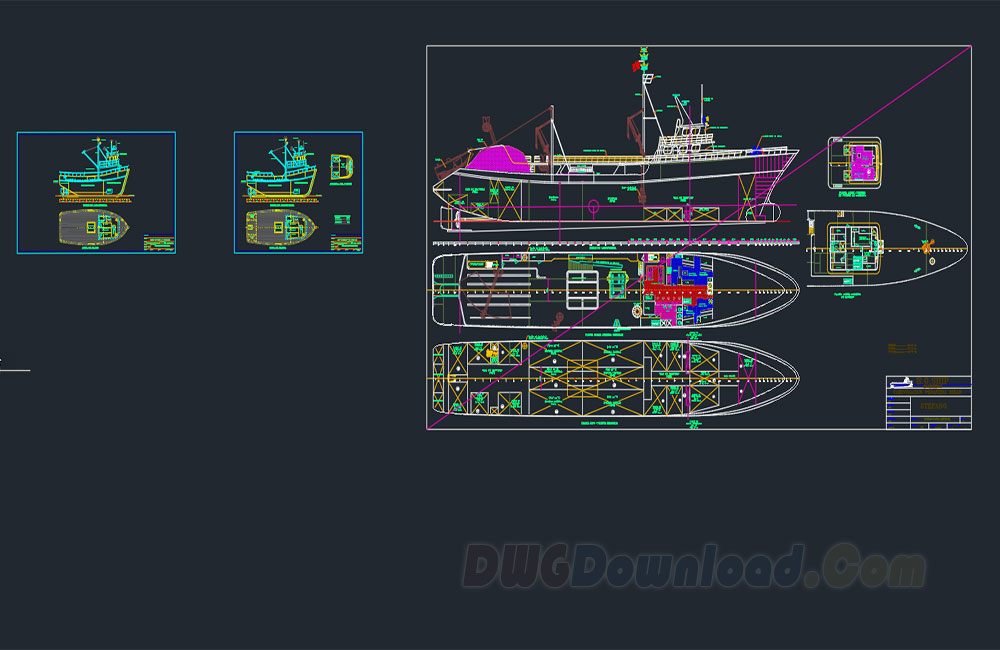 fishing ship dwg, ship detail dwg, ship dwg about  categories of boat-ship,vehicles 
