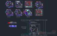 Modern Shopping Mall With Gardens Dwg